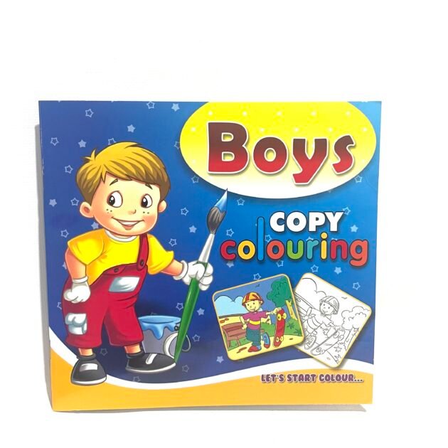 Boys copy coloring