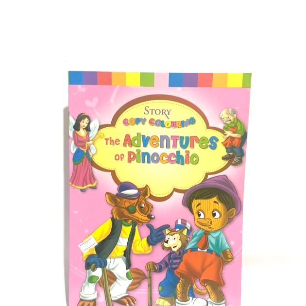 Story copy coloring : The adventures of Pinocchio