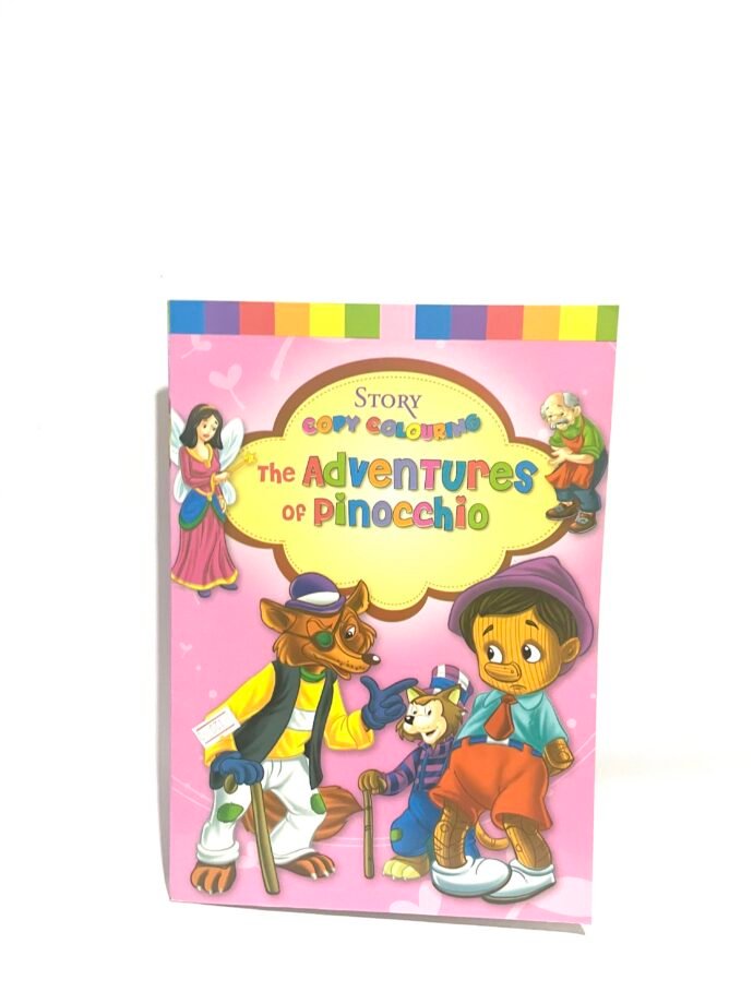 Story copy coloring : The adventures of Pinocchio