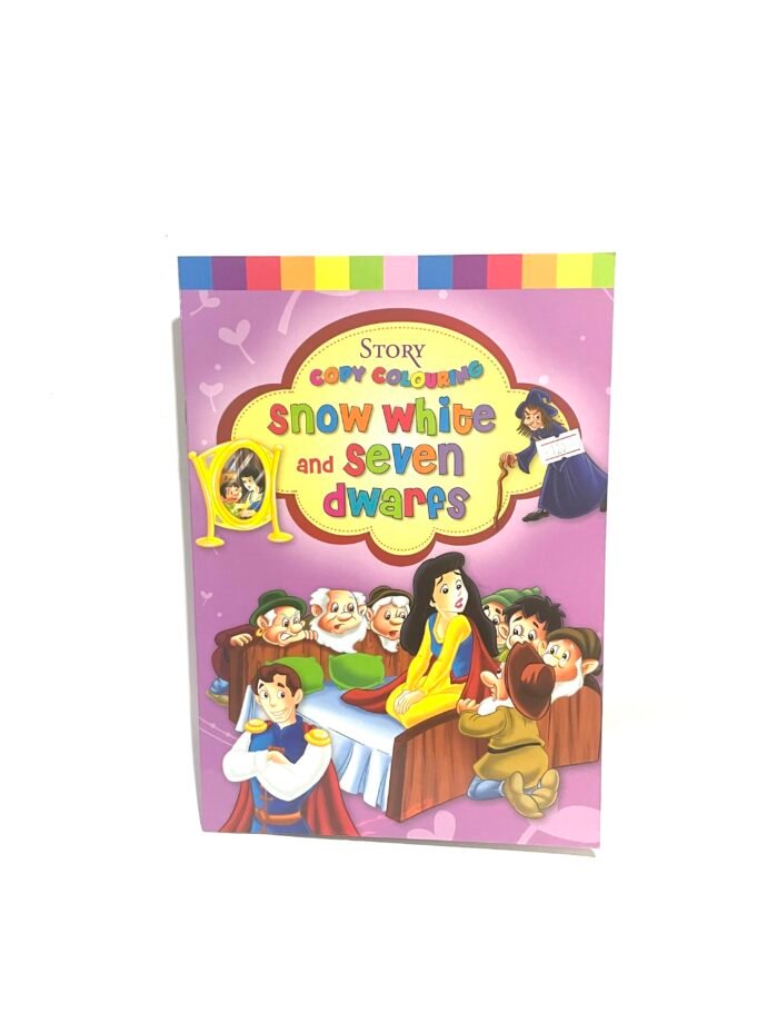Story copy coloring : Snow white and seven dwarfs
